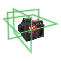 Milwaukee M12 3PLKIT-401P Accu Kruislijnlaser 3x360° Groen 12V 4.0Ah + Laserdetector + Statief in Koffer - 4933478960 - 4058546362423 - 4933478960 - Mastertools.nl