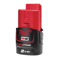 Milwaukee M12 B2 Li-Ion Accu 12V 2.0 Ah - 4932430064 - 4002395377251 - 4932430064 - Mastertools.nl