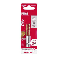 Milwaukee Metaalboor Shockwave HSS-G Tin Red Hex Shockwave HSS-G TiN Red Hex 3 mm - 2 stuks - 48894763 - 045242506866 - 48894763 - Mastertools.nl