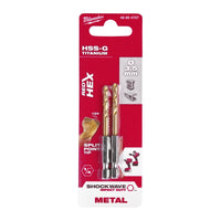 Milwaukee Metaalboor Shockwave HSS-G Tin Red Hex Shockwave HSS-G TiN Red Hex 3,5 mm - 2 stuks - 48894707 - 045242501588 - 48894707 - Mastertools.nl