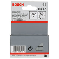 Bosch Professional Niet met platte draad 10mm type 57 VE=1000 - 2609200231 - 3165140084314 - 2609200231 - Mastertools.nl