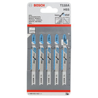 Bosch Professional T118A Decoupeerzaagbladen Basic for Metal VE=5 - 2608631013 - 3165140007290 - 2608631013 - Mastertools.nl