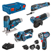 Bosch Professional Accu Combiset 5-delig 12V GSR+GHO+GWS+GST+GOP in XL-Boxx - 0615A0017D - 4059952570044 - 0615A0017D - Mastertools.nl