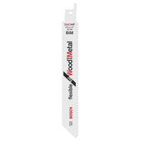 Bosch Professional S922HF Reciprozaagblad 150mm Flexible for Wood and Metal VE=5 - 2608656016 - 3165140093521 - 2608656016 - Mastertools.nl