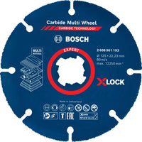 Bosch Professional X-LOCK Doorslijpschijf EXPERT Carbide Multi Wheel 125x22,23mm VE=1 - 2608901193 - 4059952567518 - 2608901193 - Mastertools.nl