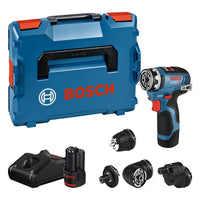 Bosch Professional GSR 12V-35 FC Accu Schroefboormachine FlexiClick 12V 3.0Ah + 4x Hulpstukken in L-Boxx - 06019H3000 - 3165140936910 - 06019H3000 - Mastertools.nl