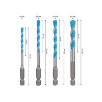 Bosch Professional EXPERT HEX-9 MultiConstruction boorset 4-delig - 2608902368 - - - Mastertools.nl