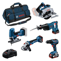 Bosch Professional Accu Toolkit 5-delig 18V GSR+GWS+GKS+GSA+GST in Toolbag - 0615A5004E - 4053423257359 - 0615A5004E - Mastertools.nl