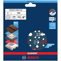 Bosch Professional EXPERT Schuurschijf 150mm P150 VE=6 - 2608902443 - 4059952717753 - 2608902443 - Mastertools.nl