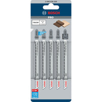 Bosch Professional T301CDF Decoupeerzaagblad PRO Hardwood clean VE=5 - 2608636229 - 3165140264389 - 2608636229 - Mastertools.nl