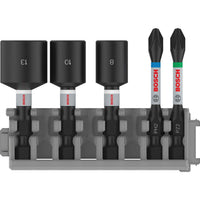 Bosch Professional PRO Impact Dopsleutel-& bitset 5-delig - 2608522350 - - - Mastertools.nl