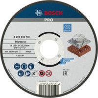 Bosch Professional Doorslijpschijf PRO Stone 125x22,23mm VE=1 - 2608603178 - 3165140658621 - 2608603178 - Mastertools.nl