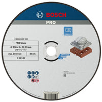 Bosch Professional Doorslijpschijf PRO Stone 230x22,23mm VE=1 - 2608603180 - 3165140658379 - 2608603180 - Mastertools.nl