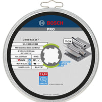 Bosch Professional X-LOCK Doorslijpschijven PRO Stainless Steel and Metal 125x22,23mm VE=10 - 2608619267 - 3165140947572 - 2608619267 - Mastertools.nl