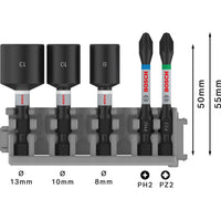 Bosch Professional PRO Impact Dopsleutel-& bitset 5-delig - 2608522350 - - - Mastertools.nl