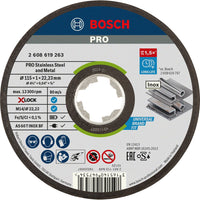 Bosch Professional X-LOCK Doorslijpschijf PRO Stainless Steel and Metal 115x22,23mm VE=1 - 2608619263 - 3165140947534 - 2608619263 - Mastertools.nl