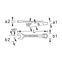 Gedore 1 B 12 Ringsteeksleutel UD-Profiel 12x168mm - 6001050 - 4010886600108 - 6001050 - Mastertools.nl