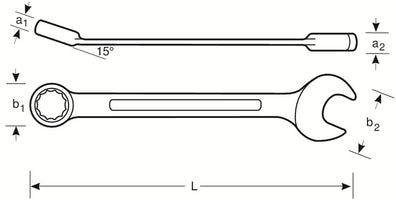 Bahco Ringsteeksleutel met ratel 41rm Flex Kop 19mm - 41RM-19 - 7314153014481 - 41RM-19 - Mastertools.nl