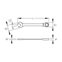 Gedore 7 R 10 Ringsteeksleutel met Ratel 10x160mm - 2297086 - 4010886889169 - 2297086 - Mastertools.nl