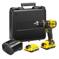 Stanley SFMCD721D2K FATMAX® V20 Accu klop-/schroefboormachine Brushless 18V 2.0Ah in Koffer - 5035048723883 - SFMCD721D2K-QW - Mastertools.nl