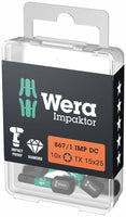 Wera 867/1 Impaktor DC TORX® Bit TX15 x 25mm VE=10 - 05057623001 - 4013288169242 - 05057623001 - Mastertools.nl