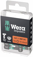 Wera 867/1 Impaktor DC TORX® Bit TX20 x 25mm VE=10 - 05057624001 - 4013288163165 - 05057624001 - Mastertools.nl