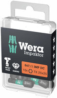 Wera 867/1 Impaktor DC TORX® Bit TX25 x 25mm VE=10 - 05057625001 - 4013288157447 - 05057625001 - Mastertools.nl
