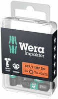Wera 867/1 Impaktor DC TORX® Bit TX40 x 25mm VE=10 - 05057627001 - 4013288157461 - 05057627001 - Mastertools.nl