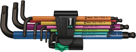 Wera 950/9 Multicolour BlackLaser Stiftsleutelset lang 9-delig - 05073593001 - 4013288165688 - 05073593001 - Mastertools.nl