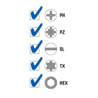 Wiha Bitset Standard 25mm (¼″) SL / PH / PZ / Torx® / HEX in Box met Riemclip - 31-delig - 41130 - 4010995411305 - 797910701 - Mastertools.nl