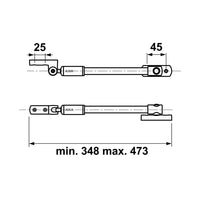 AXA 30EX Telescopische uitzetter grijs buitendraaiend - 2825-00-49/E - 8713249122250 - 2825-00-49/E - Mastertools.nl