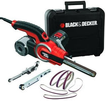 Black+Decker KA902EK Bandschuurmachine + Kitbox 400W in koffer - 5035048261095 - KA902EK - Mastertools.nl