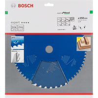 Bosch Professional Cirkelzaagblad voor Hout | Expert for Wood | Ø 250mm Asgat 30mm 40T - 2608644080 - 3165140796460 - 2608644080 - Mastertools.nl