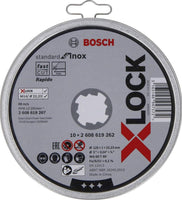 Bosch Professional Doorslijpschijven 125x1x22,23mm X-Lock VE=10 - 3165140947572 - 2608619267 - Mastertools.nl