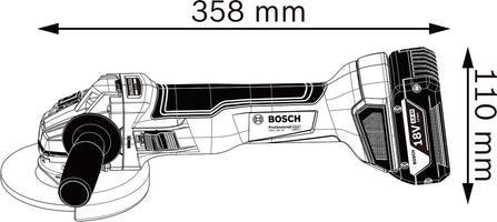 Bosch Professional GWS 18V-10 Accu Haakse Slijper 115mm 18V Basic Body - 06019J4000 - 3165140994880 - 06019J4000 - Mastertools.nl