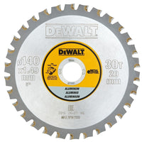 DeWALT Cirkelzaagblad voor Aluminium | Ø 140mm Asgat 20mm 30T - DT1910-QZ - 5035048093283 - DT1910-QZ - Mastertools.nl