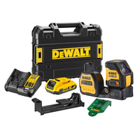 DeWALT DCE088D1G18 Kruislijnlaser Groen 12V/18V 2.0Ah in TSTAK koffer - 5054905296353 - DCE088D1G18-QW - Mastertools.nl