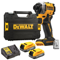 DeWALT DCF850E2T Compacte accu slagschroevendraaier 205Nm 18V XR 1.7Ah POWERSTACK in TSTAK - 5035048749203 - DCF850E2T-QW - Mastertools.nl