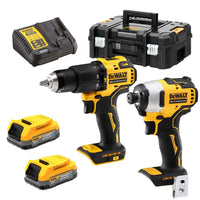 DeWALT DCK2062E2T Accu Combiset 2-delige 18V XR POWERSTACK in TSTAK - 5035048788400 - DCK2062E2T-QW - Mastertools.nl