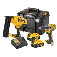 DeWALT DCK282P2T Accu Combiset DCD791 Accuboor + DCN680 Minibrad Tacker - 5035048733783 - DCK282P2T-QW - Mastertools.nl