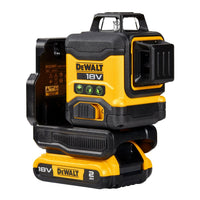 DeWALT DCLE34031D1 3x360° Compacte Kruislijnlaser Groen 18V 2.0Ah in Koffer - 5035048749616 - DCLE34031D1-QW - Mastertools.nl