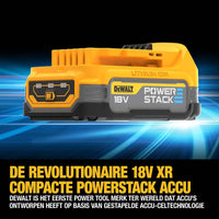 DeWALT DCS438E2T Accu Slijpmachine 18V 76mm POWERSTACK 1,7Ah in TSTAK - 5035048739525 - DCS438E2T-QW - Mastertools.nl