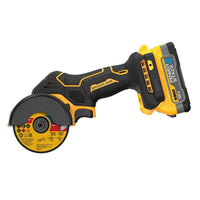 DeWALT DCS438E2T Accu Slijpmachine 18V 76mm POWERSTACK 1,7Ah in TSTAK - 5035048739525 - DCS438E2T-QW - Mastertools.nl