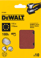 DeWALT DT3024 P180 Schuurpapier 1/4 Velcro VE=10 - 5035048014547 - DT3024-QZ - Mastertools.nl