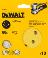 DeWALT DT3102 P60 Schuurschijf 125mm VE=10 - 5035048059005 - DT3102-QZ - Mastertools.nl