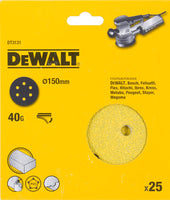 DeWALT DT3131 P40 Schuurschijf 150mm VE=25 - 5035048059203 - DT3131-QZ - Mastertools.nl