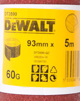 DeWALT DT3590 P60 Schuurpapier, rol 5m x93mm. - 5035048067178 - DT3590-QZ - Mastertools.nl