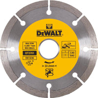 DeWALT DT3701 Diamantschijf Gesegmenteerd 115x22,23mm - 5035048025895 - DT3701-QZ - Mastertools.nl