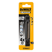 DeWALT DT4901 Industrial Cobalt Boor HSS 2.5mm 2 stuks - 5035048094655 - DT4901-QZ - Mastertools.nl