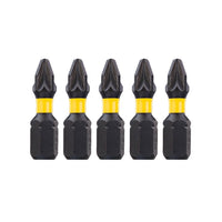 DeWALT DT7387T Extreme Impact Torsion Schroefbits PZ2 25mm 5 Stuks - 5035048089316 - DT7387T-QZ - Mastertools.nl